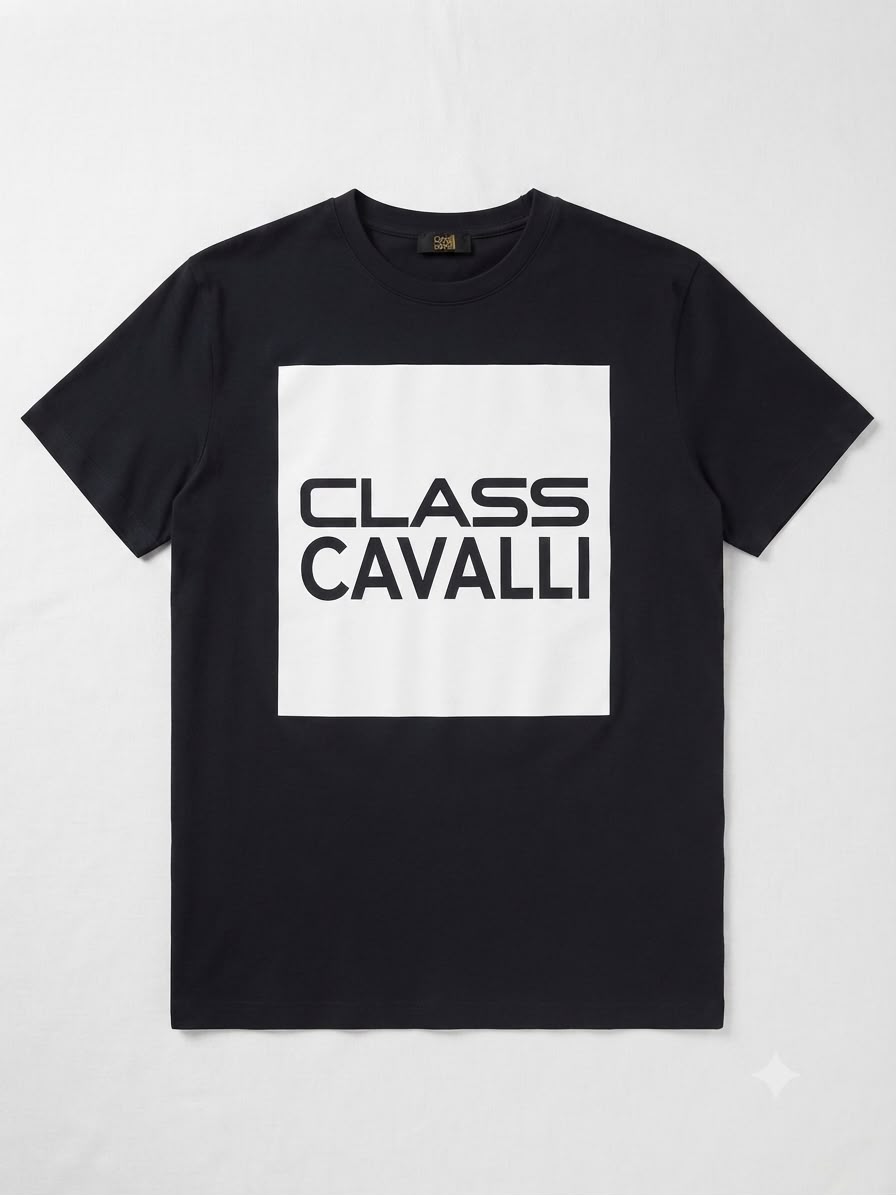 T-shirt noir Class Cavalli